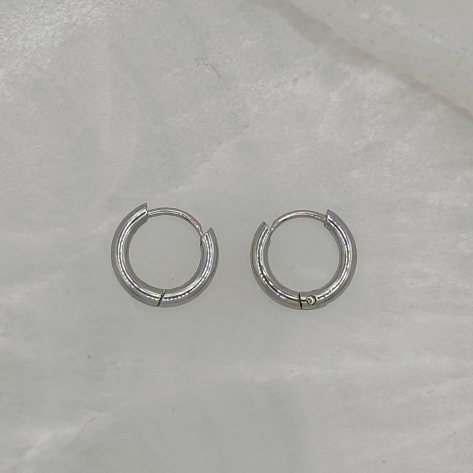 11MM STEEL HOOP earrings