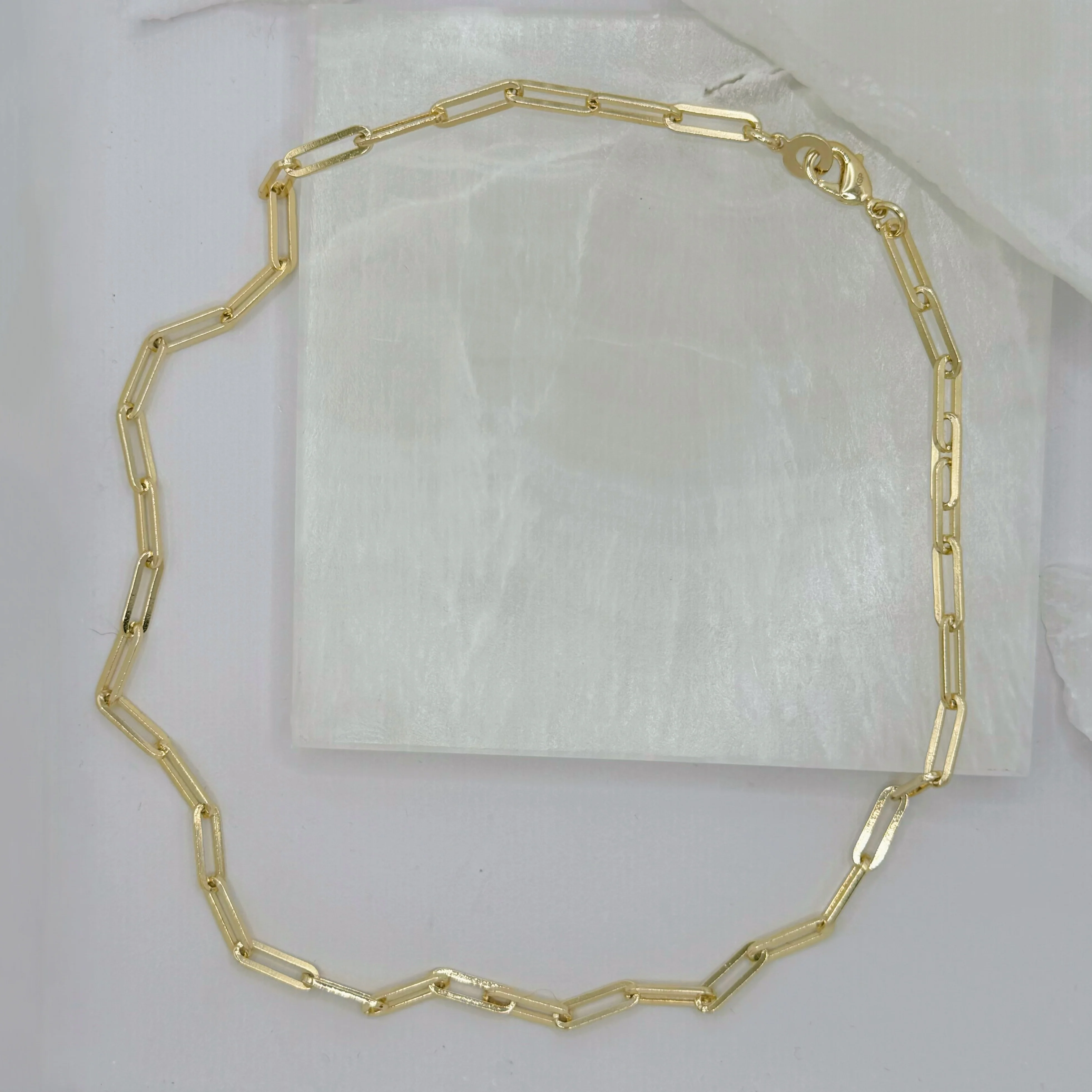 4MM PAPER CLIP LINK necklace