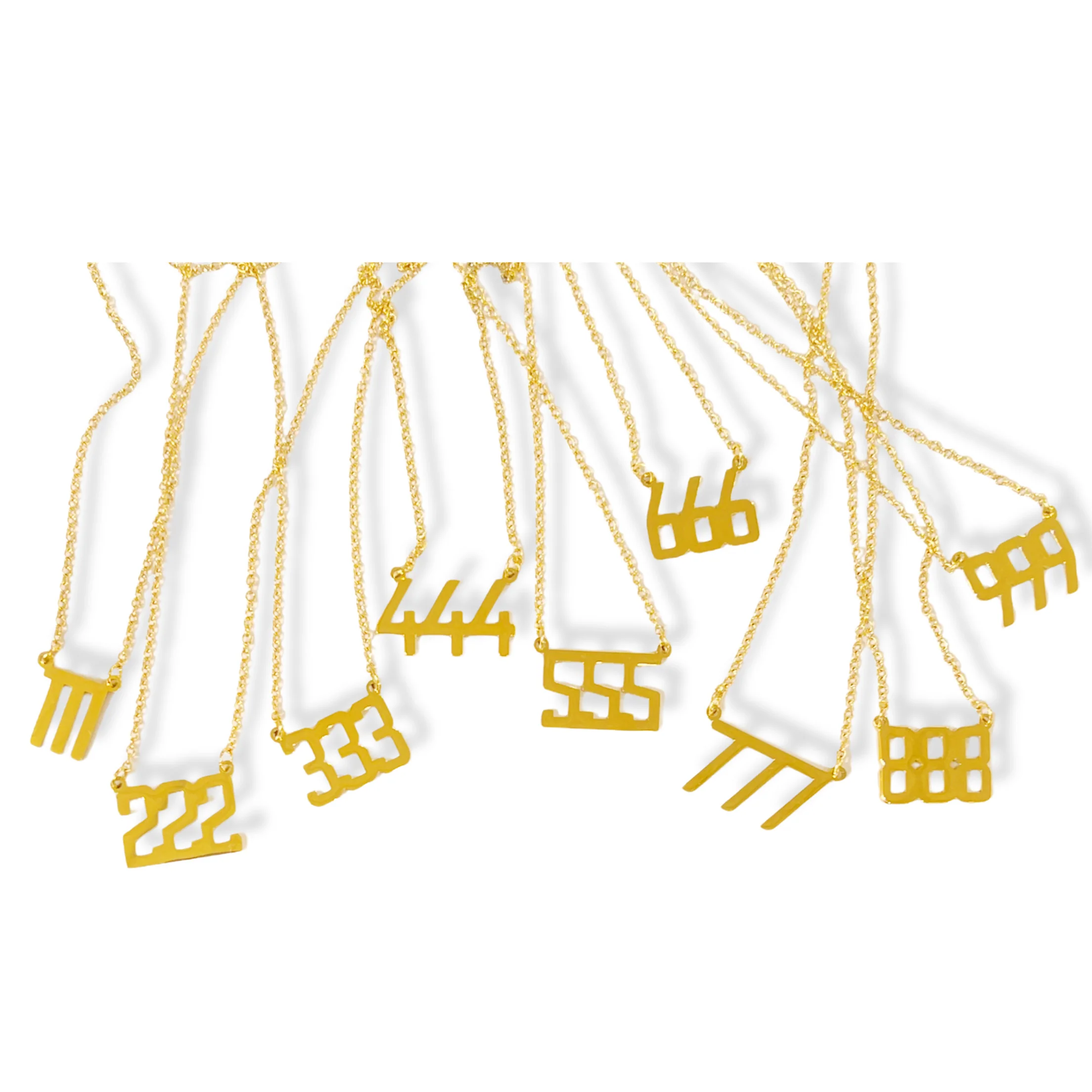 GOLD ANGEL NUMBERS necklace