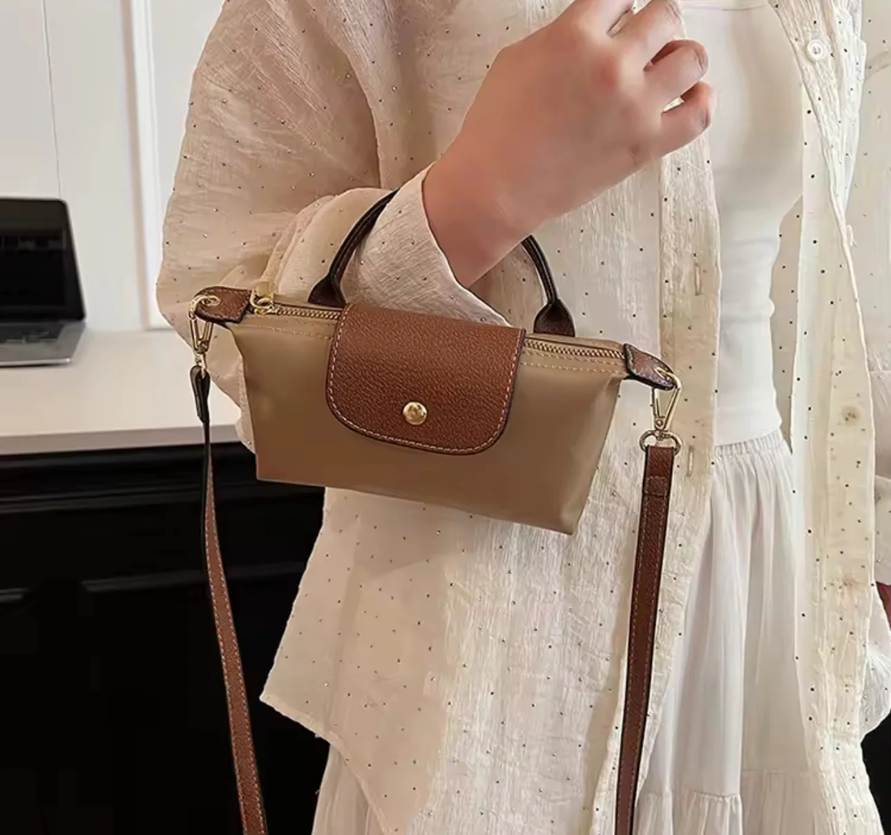 BEIGE BLAIR MINI POUCH handbag - Image 2