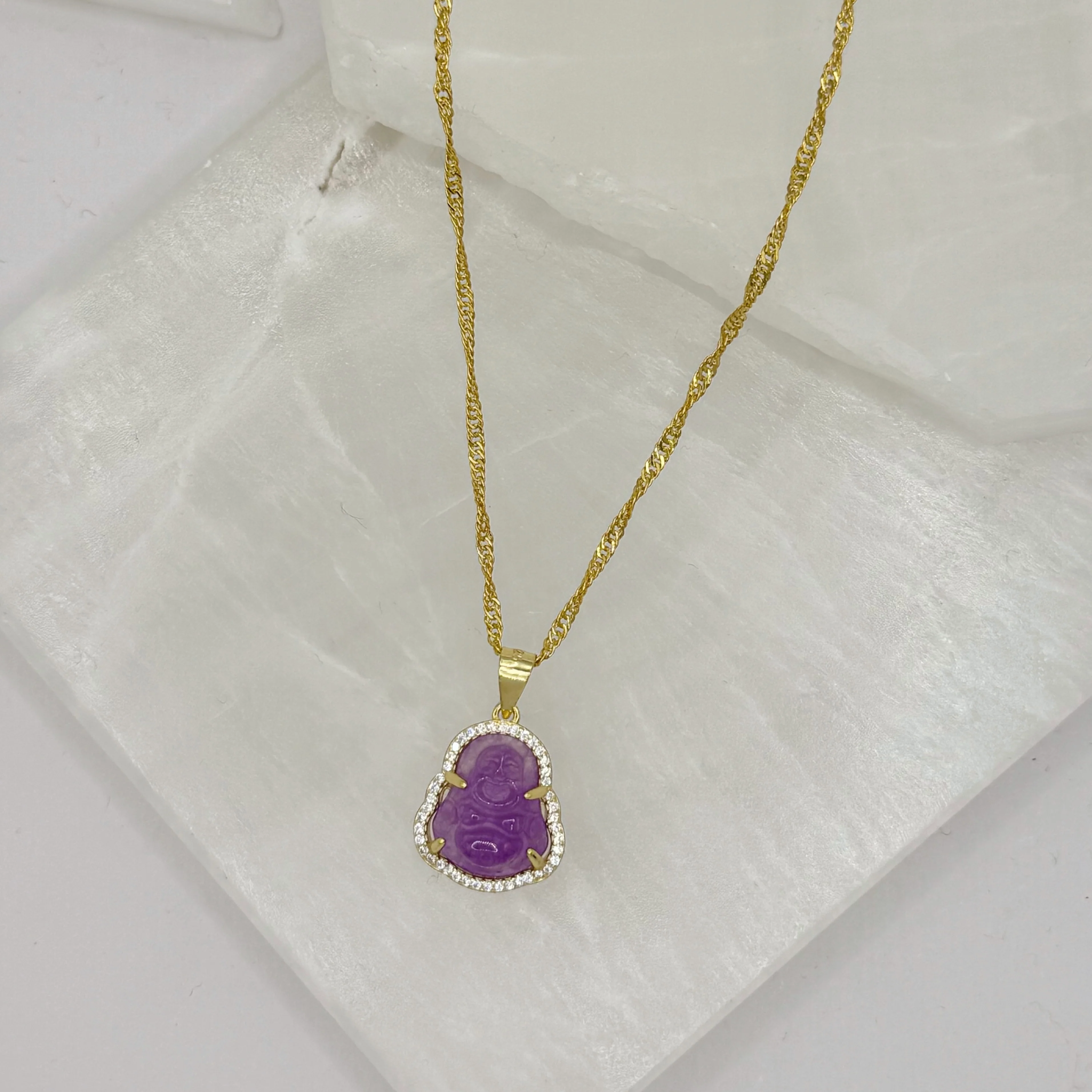 PURPLE BUDDHA SUPER MINI necklace