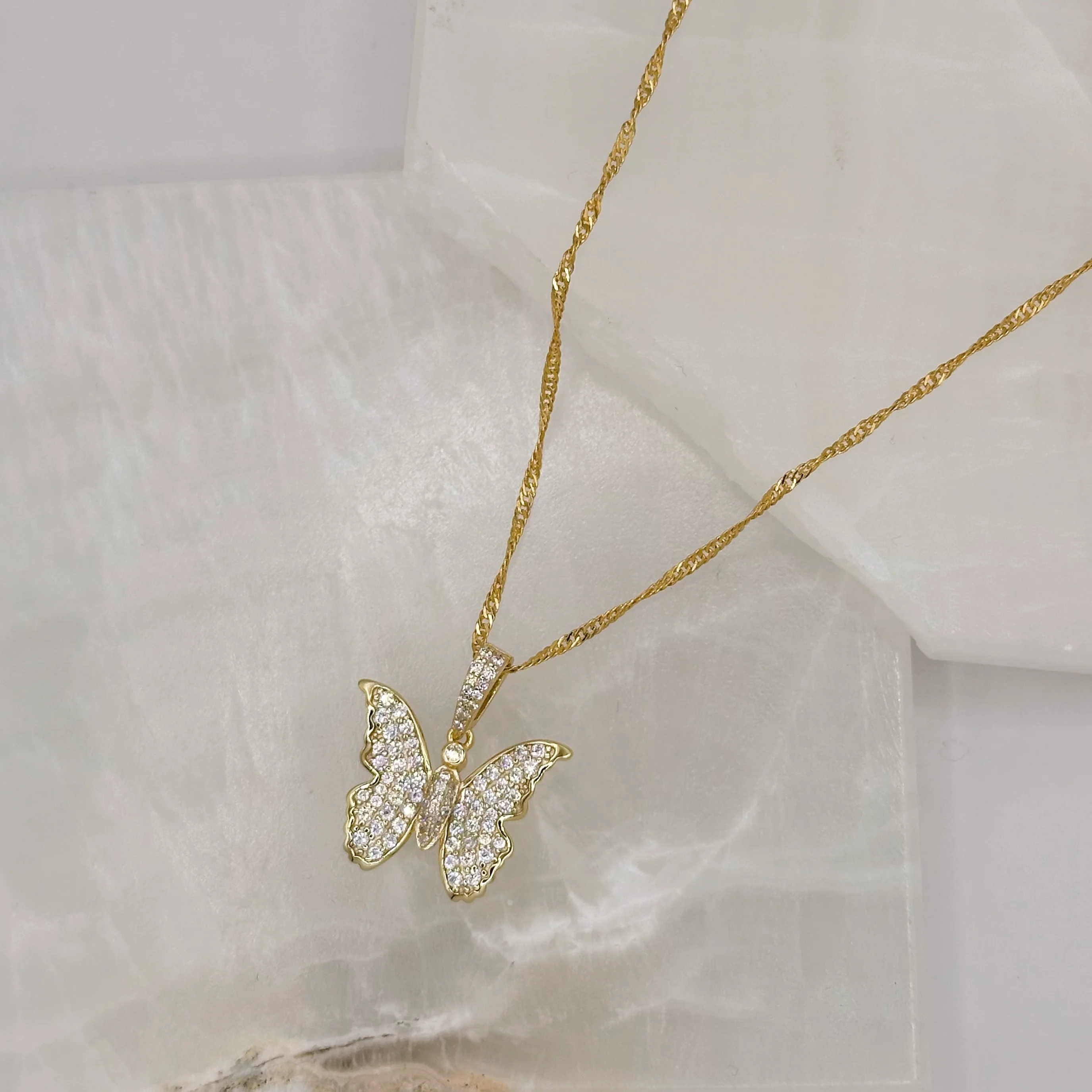 BUTTERFLY PAVE necklace