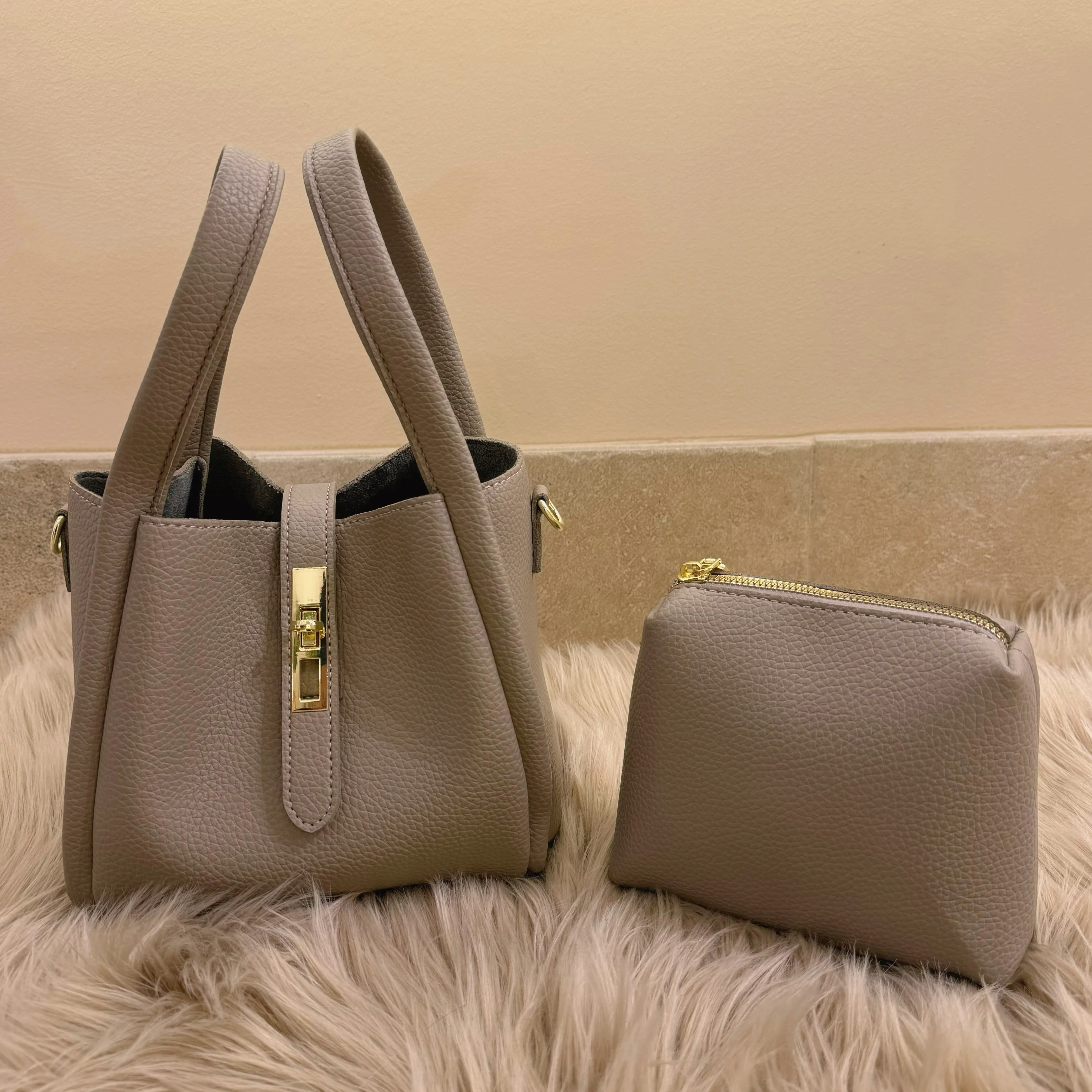 TAUPE CHLOE BUCKET handbag - Image 2