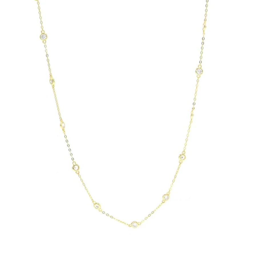 GOLD CRYSTAL BEZEL BY THE YARD necklace - Image 2