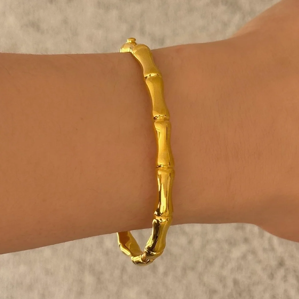 GOLD THICK BAMBOO bangle