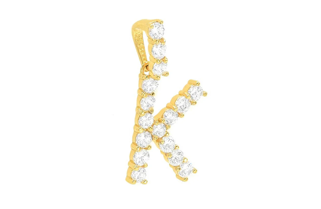 GOLD SIMPLE CRYSTAL INITIAL necklace - Image 10