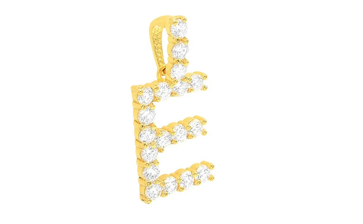 GOLD SIMPLE CRYSTAL INITIAL necklace - Image 3