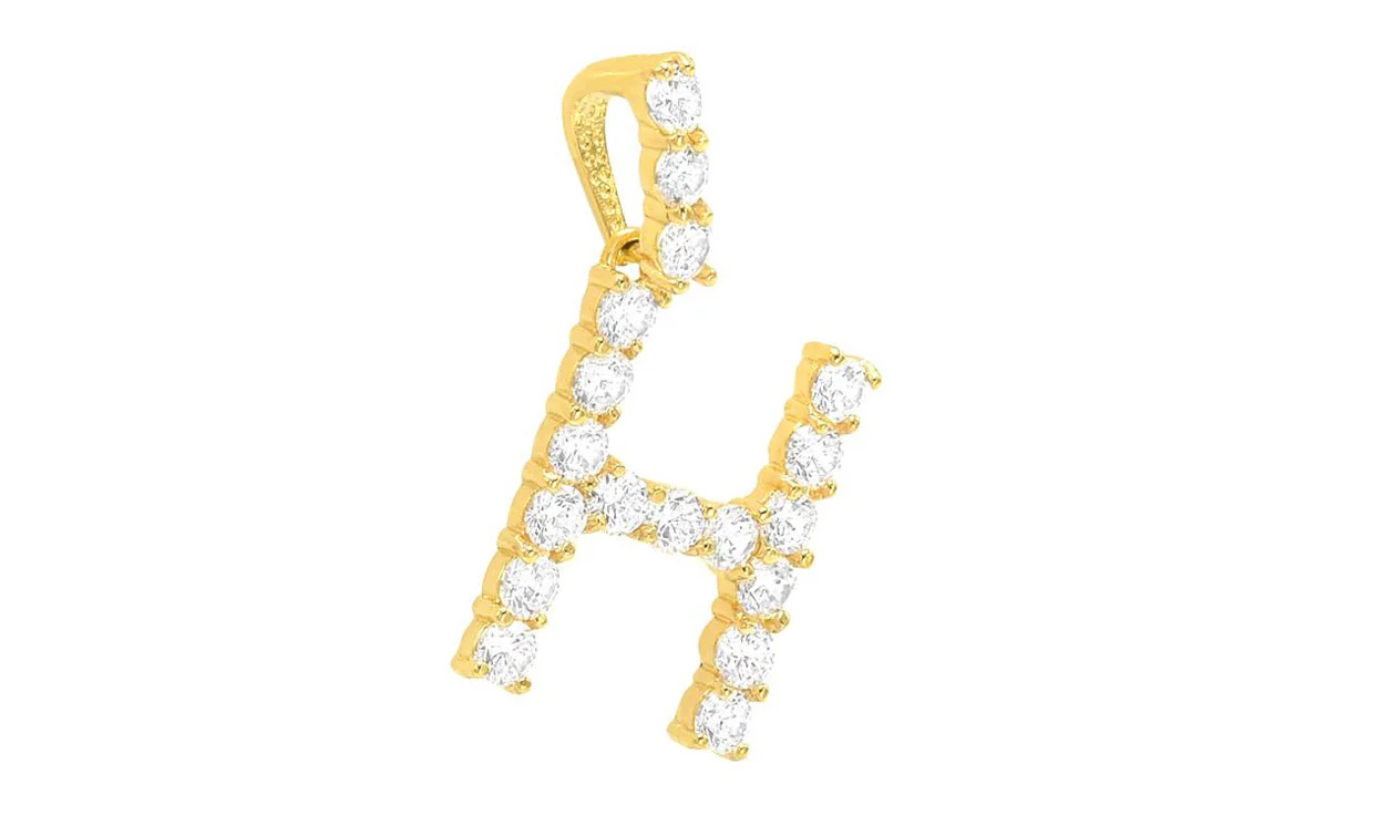 GOLD SIMPLE CRYSTAL INITIAL necklace - Image 4