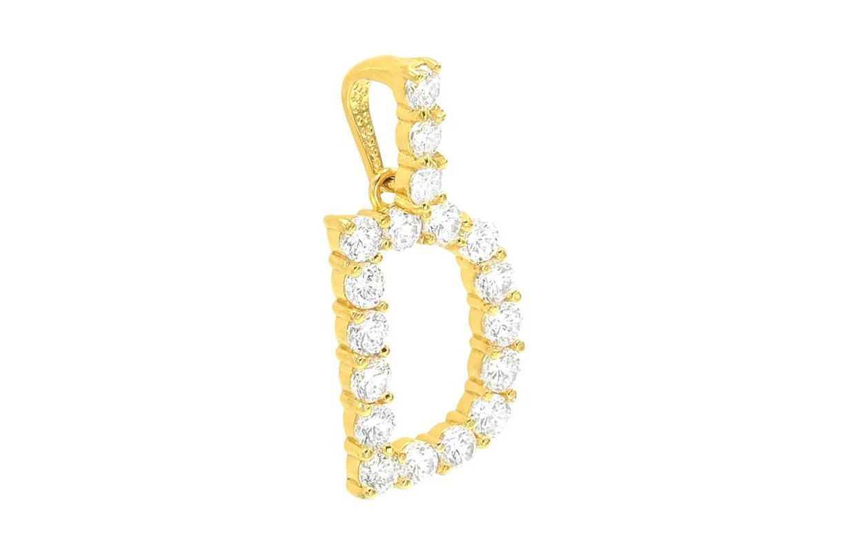 GOLD SIMPLE CRYSTAL INITIAL necklace - Image 5