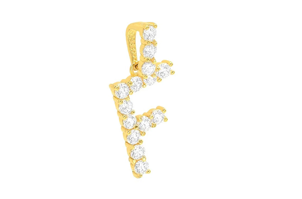GOLD SIMPLE CRYSTAL INITIAL necklace - Image 6