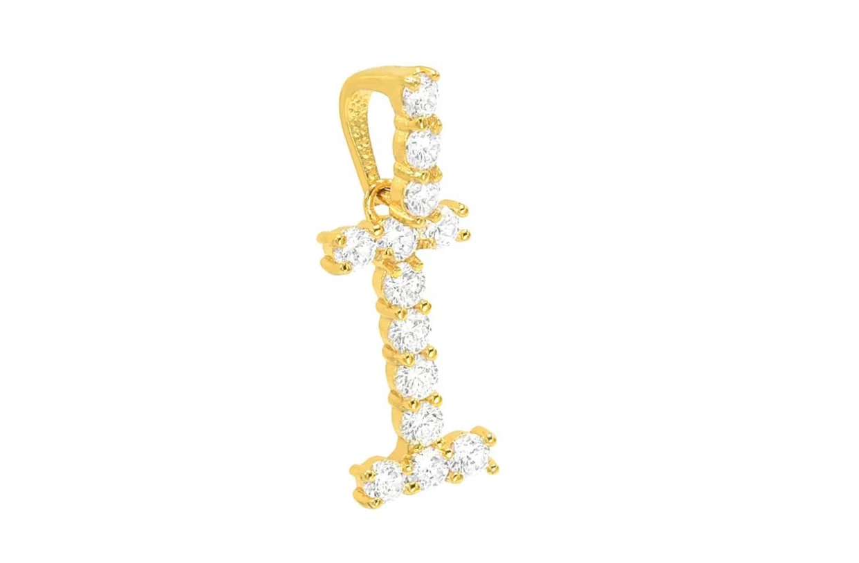 GOLD SIMPLE CRYSTAL INITIAL necklace - Image 8