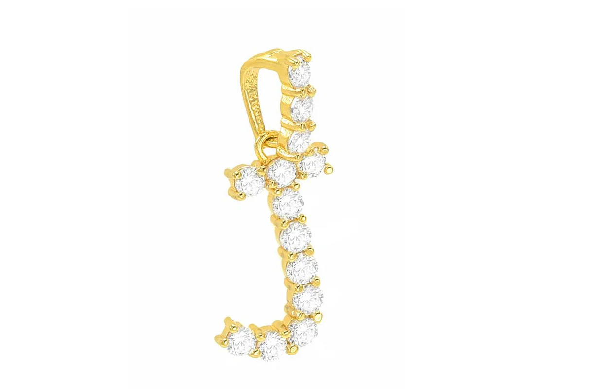 GOLD SIMPLE CRYSTAL INITIAL necklace - Image 9