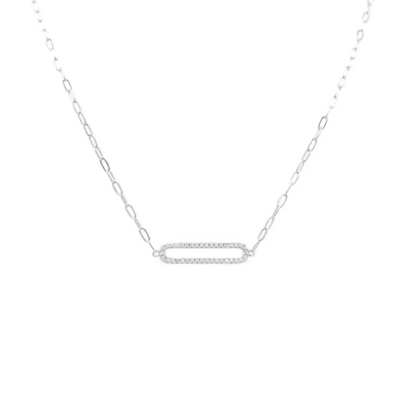OPEN LOOP CRYSTAL LINK necklace - Image 2