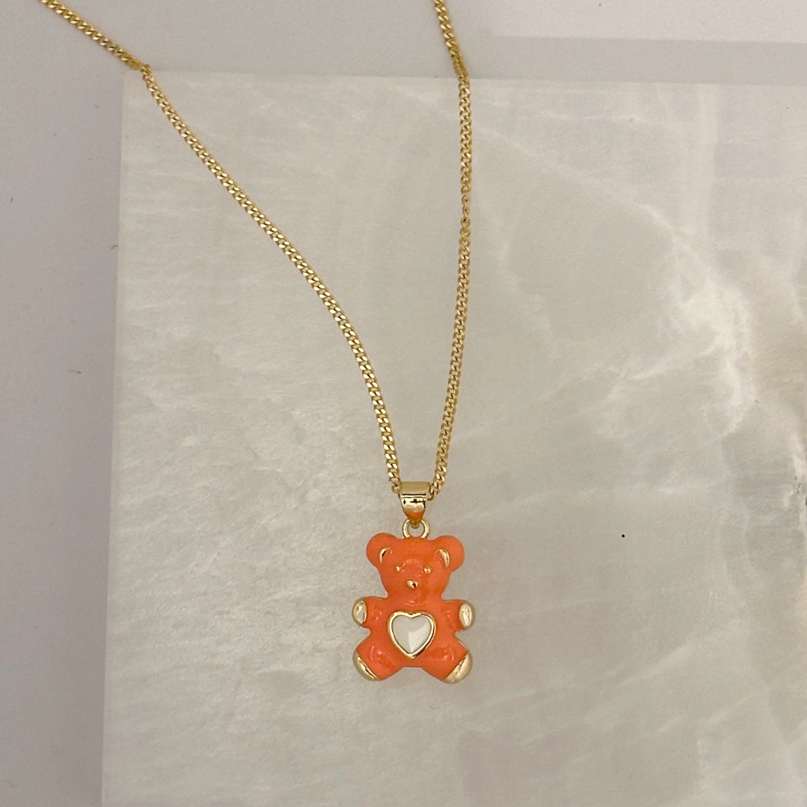 ORANGE TEDDY necklace