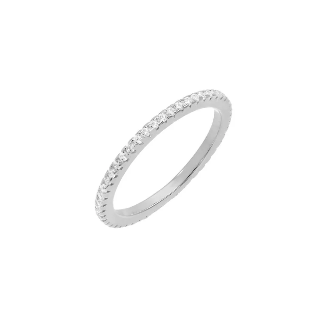 SILVER PAVE CRYSTAL ETERNITY ring - Image 2
