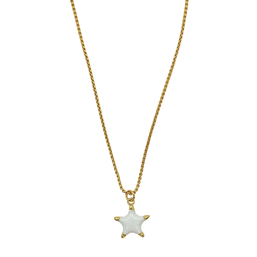 WHITE ENAMEL STAR MINI necklace - Image 2